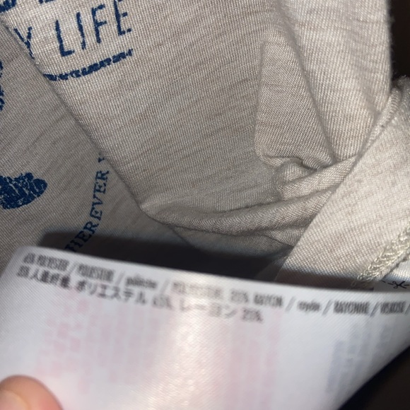 Disney Parks Snow White Jersey tee Women xsmall offwhite blue cotton polyester - Picture 7 of 7